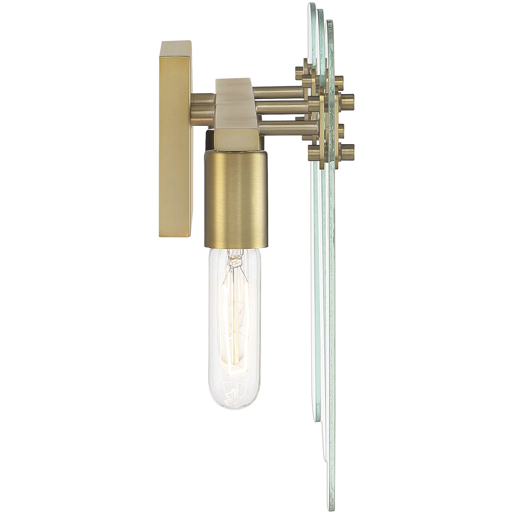 Bergen Beach 3 Light 24 inch Brushed Gold Vanity Light Wall Light